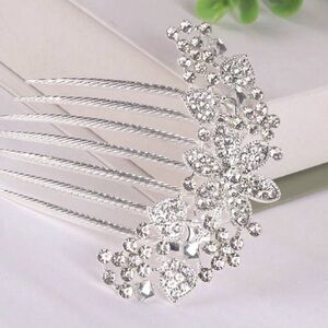 Silver Crystal Bridal Hair Comb